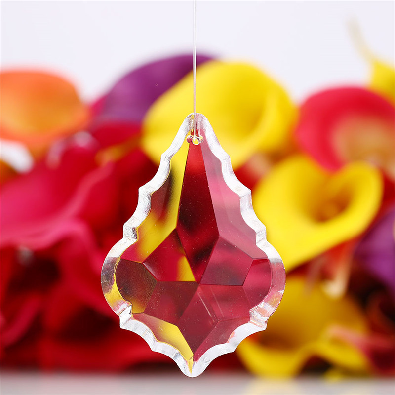1pc 50mm glas prisme krystal lysekrone hængende vedhæng ahorn + ottekantede perler glas ornament krystal prisme hængende vedhæng