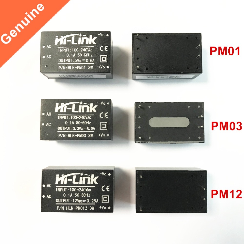 HLK-PM01 HLK-PM03 HLK-PM12 AC-DC 220 V naar 5 V/3.3 V/12 V mini voeding module, intelligente huishoudelijke schakelaar voeding module