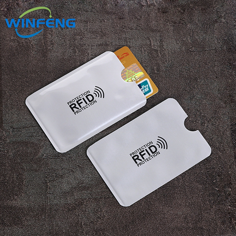 5Stck Aluminium Folie Anti RFID Karte Halfter NFC Blockierung Leser sperren Ich würde Bank Karte Halfter fallen Schutz Metall Kreditkarte fallen: Grün
