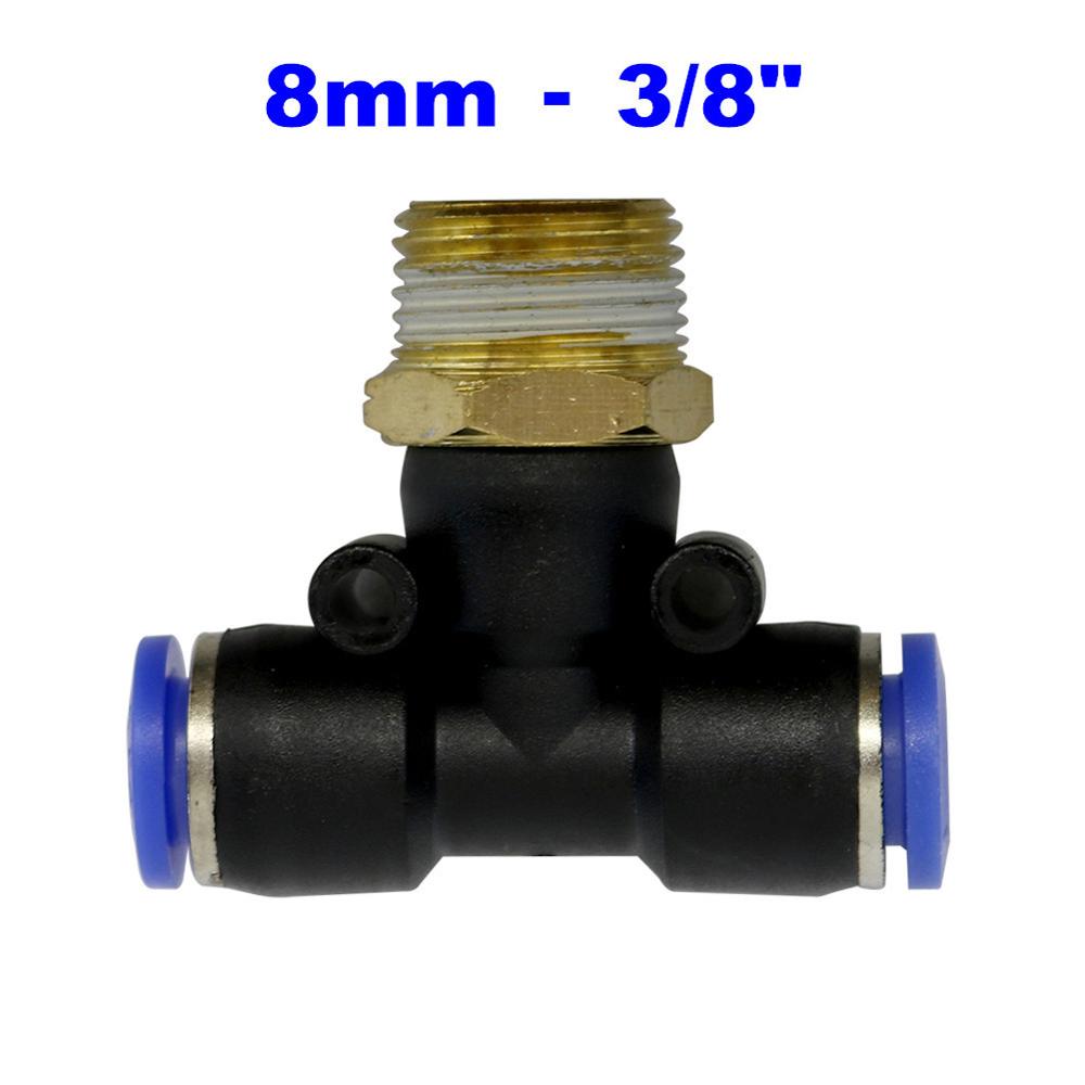 Regulador neumático de flujo de aire 4mm 6mm 8mm 10mm 12mm OD tubo de manguera de Gas ajuste válvula conector 1/8 "1/4" 3/8 "1/2" rosca macho