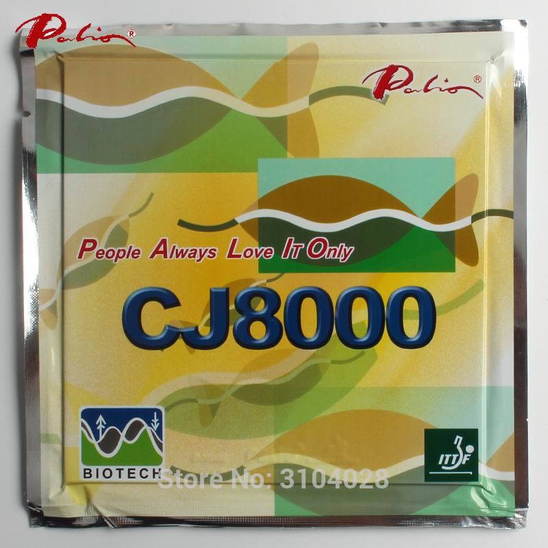Palio-raqueta de tenis de mesa oficial CJ8000 39-41, de caucho, técnica de BIOTECH, fast attack loop, poco pegajosa