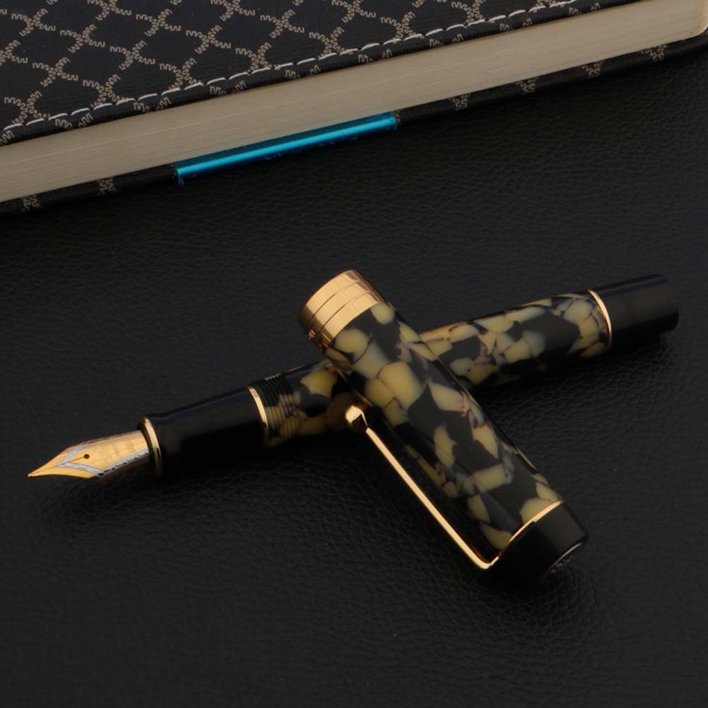 luxury jinhao 100 Fountain Pen Century Tofu Acrylic Retro spinning elegante signature calligraphy fude pen Stationery: A-2 / 1.0-1.2mm