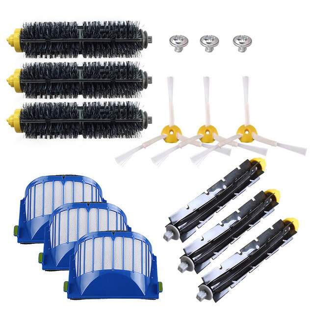 Filtre à Air HEPA pour aspirateur iRobot Roomba, pièces détachées, brosse principale, brosse latérale, 600 610 620 621 625 630 631 650 651 660 671 680 690: iR600-16