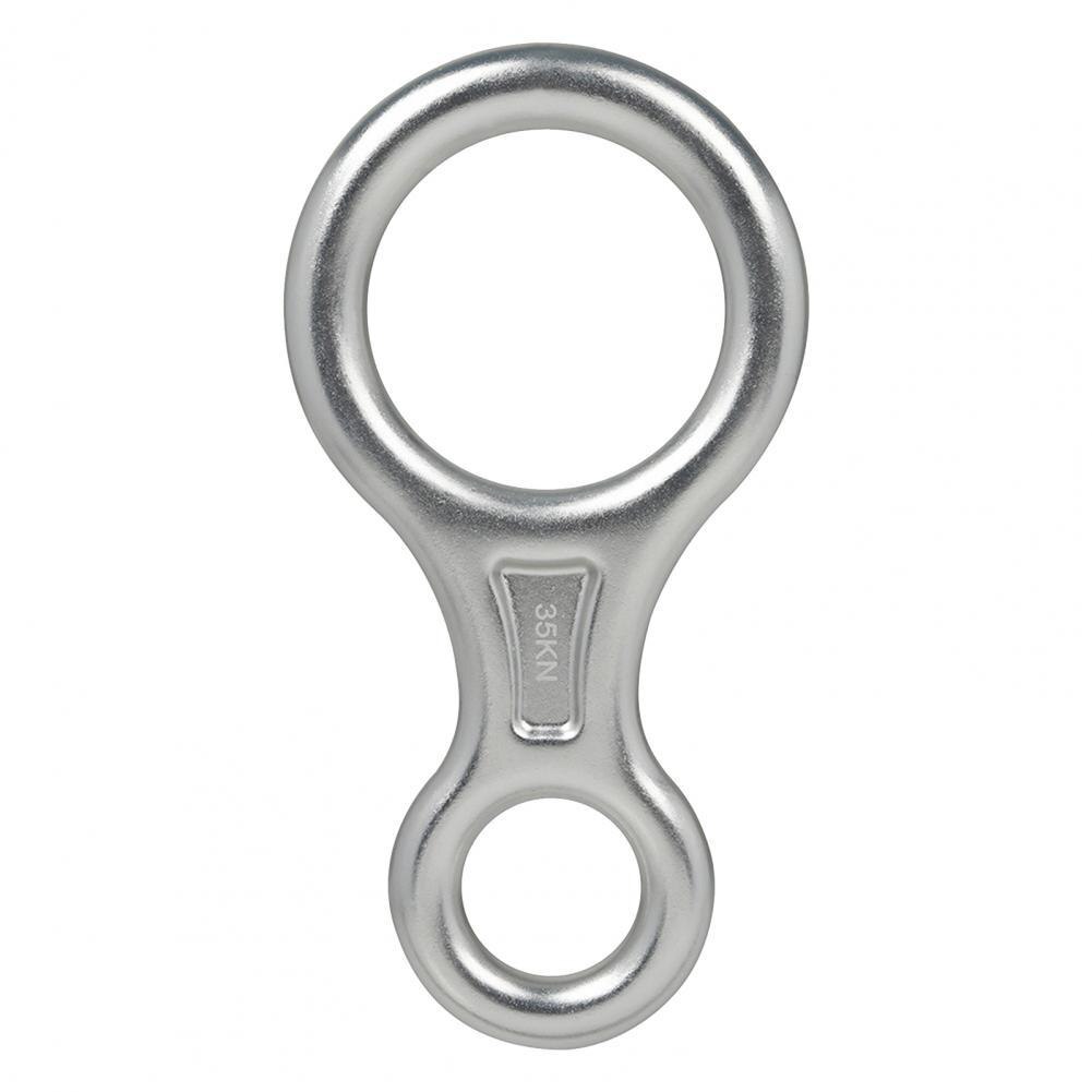 Descender Rappelling Belay Device Carabiner Aluminum Alloy Safe Practical 8-shape Aluminum Alloy Figure Descender: Silver