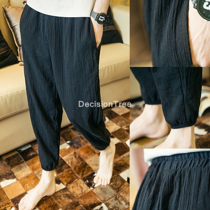 Pantalones bombachos para hombre, pantalón de fitness tradicional chino, kung fu tai, wushu,