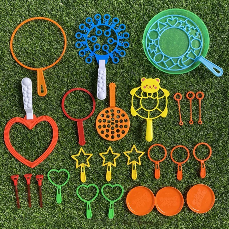 26Pcs Bubble Wand Set Bubble Stick Bubble Maker Toy Outdoor Activity Funny Toys