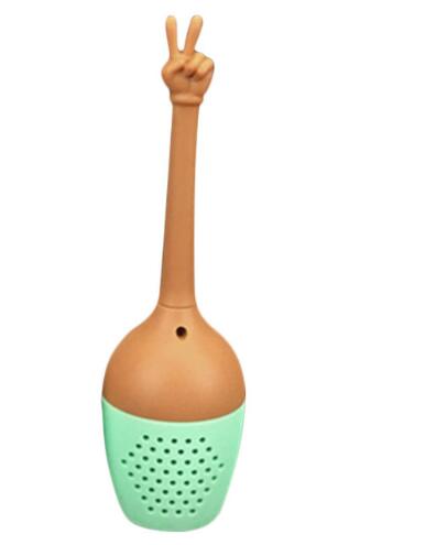 Grappig handgebaar in de vorm van een thee-ei, siliconen theezeefje, losse kruiden, kruidenhouder, theezetgereedschap voor theekopje, theepot: Stijl 5