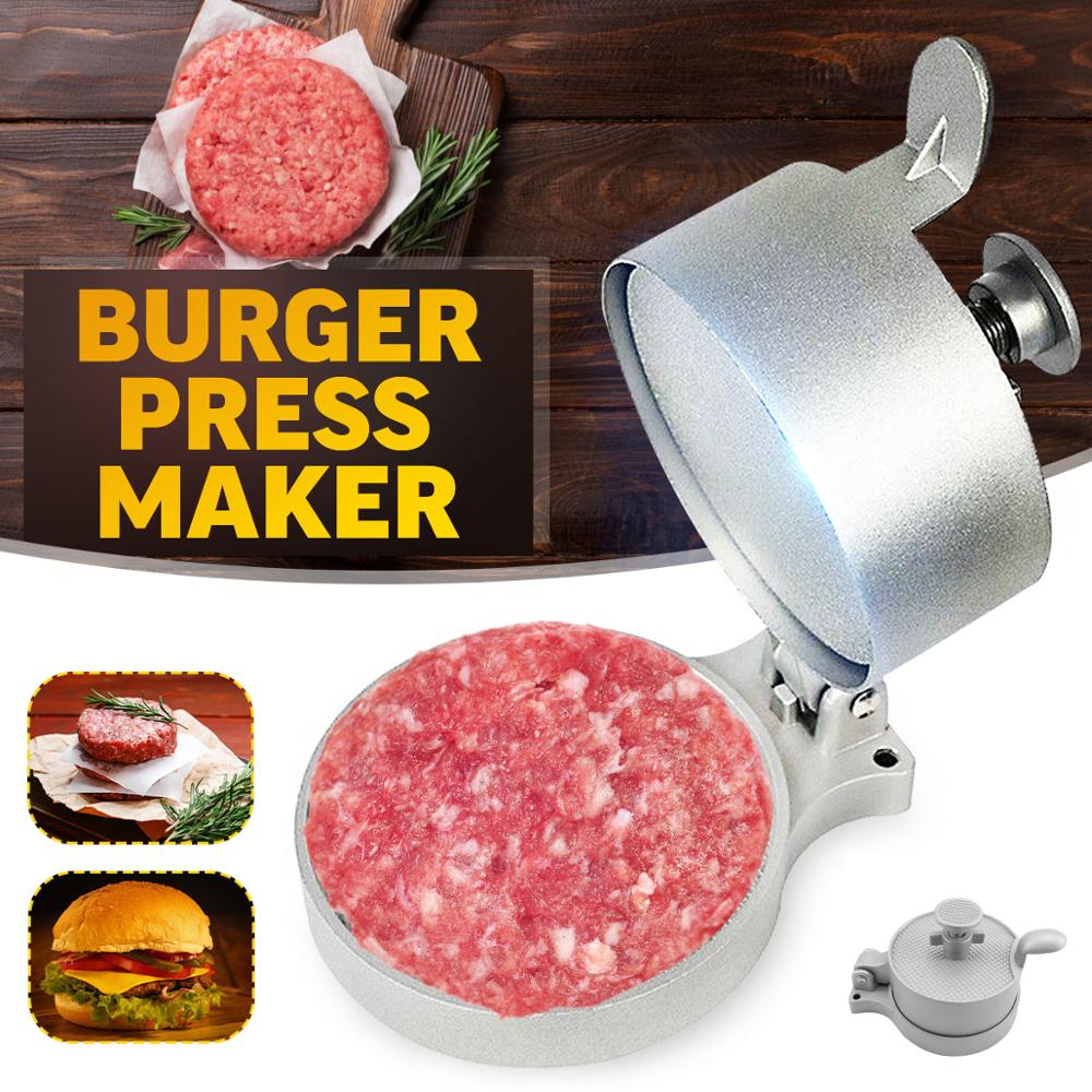 Burgerpresse hamburger patty maker skimmel kød aluminiumslegering non-stick køkken