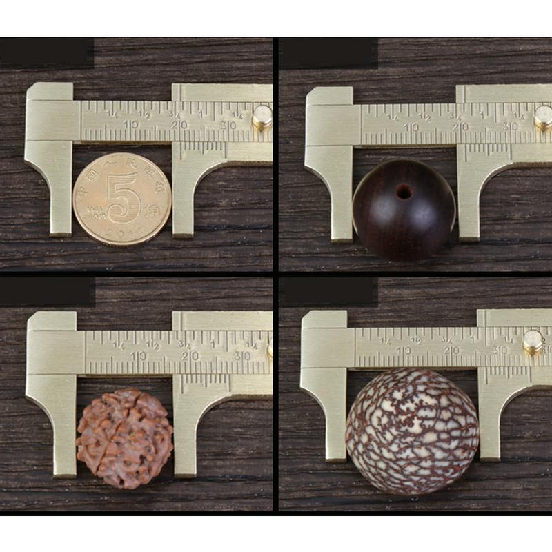 1pcs Double Scale Copper Caliper Mini Vernier Caliper Length 8CM