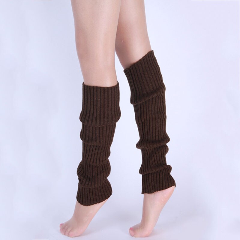 Nyligt 1 par stilfulde kvinder strikning benvarmer vinter strik hæklet dame legging fodvarmer