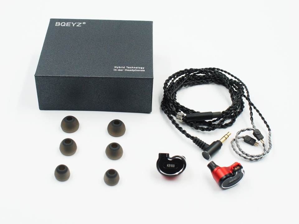 BQEYZ KB100 1 Armature équilibrée + 2 pilote dynamique hybride 2pin 0.78mm détachable métal HiFI In-ear écouteur