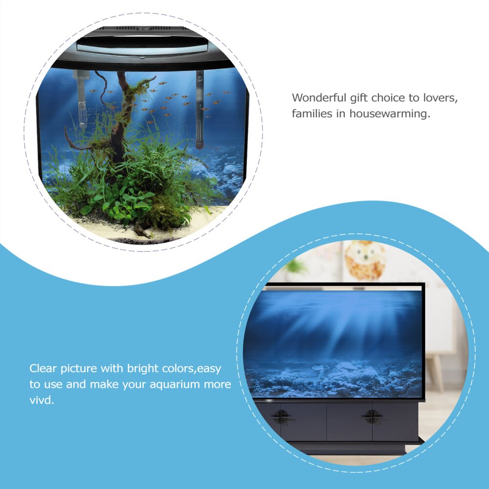Aquarium Background Sticker Fish Tank Wallpaper Coral Reef Aquarium Poster Decal