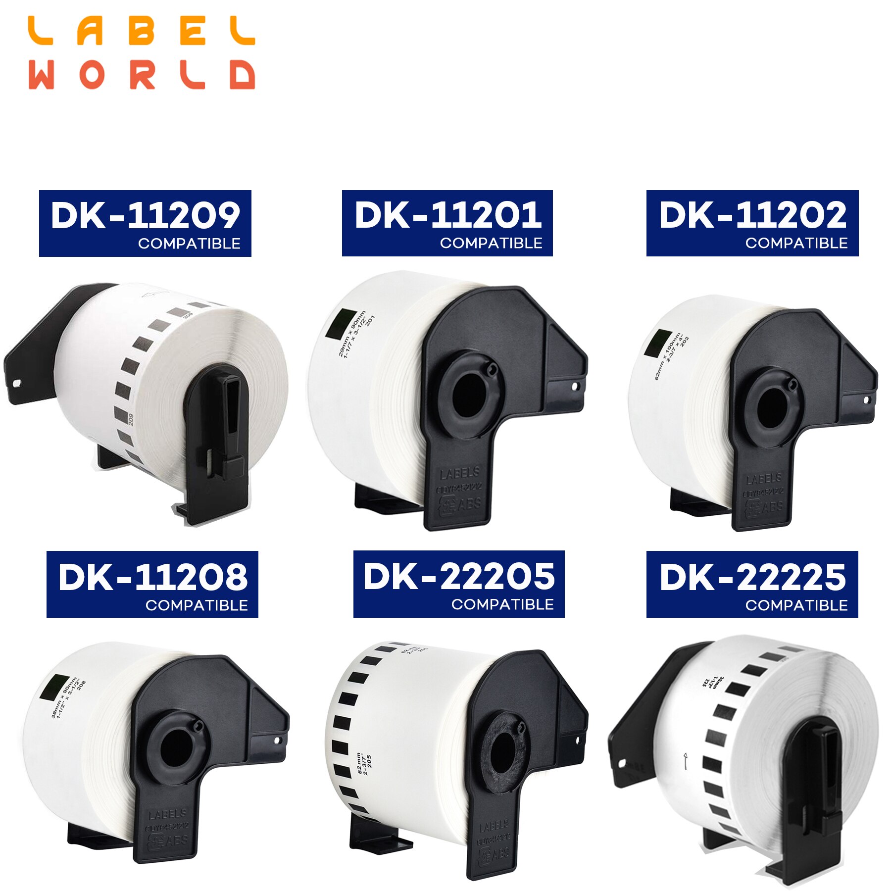 1 stücke DK Thermische Papier Kompatibel für Bruder Etikett Drucker Weiß PaperDK-11209 DK-11209 DK-11208 DK-11202 DK-22225 DK-11201