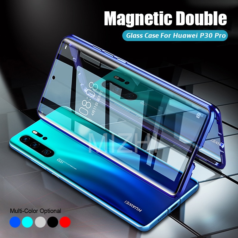 360 Magnetic Double Glass Case For Huawei P30 Pro Tempered Glass Cases On Huwei Huawey Huaweii P 30 Pro 30Pro P30Pro Coque Capa