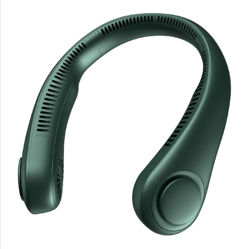 XIAOMI MIJIA Fan Blattloser Ventilator Blattloser Neck Fan Usb Lade Faul Stumm Mini Hängen Neck Kleine Fan Lüfter Dehnbar: Green