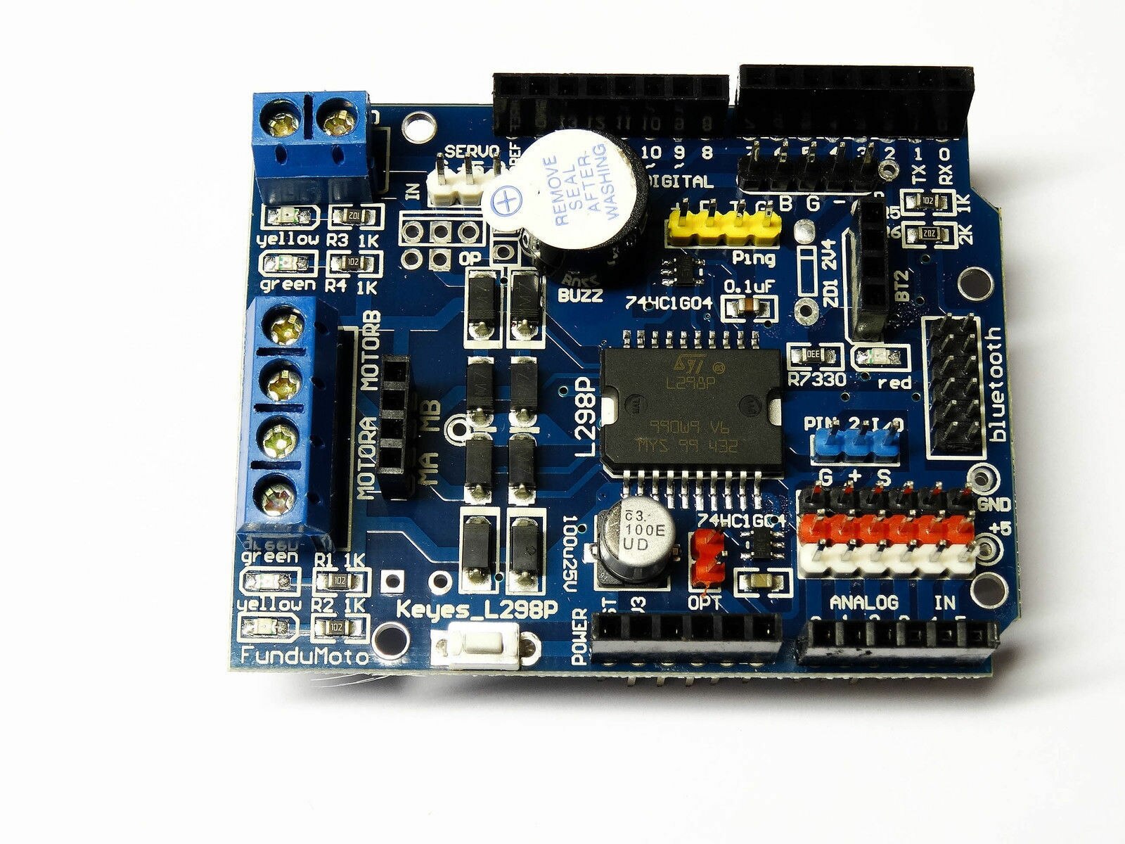 L298P L298 Dual H-Bridge Motor Shield Driver 2x H-Bridge for Arduino