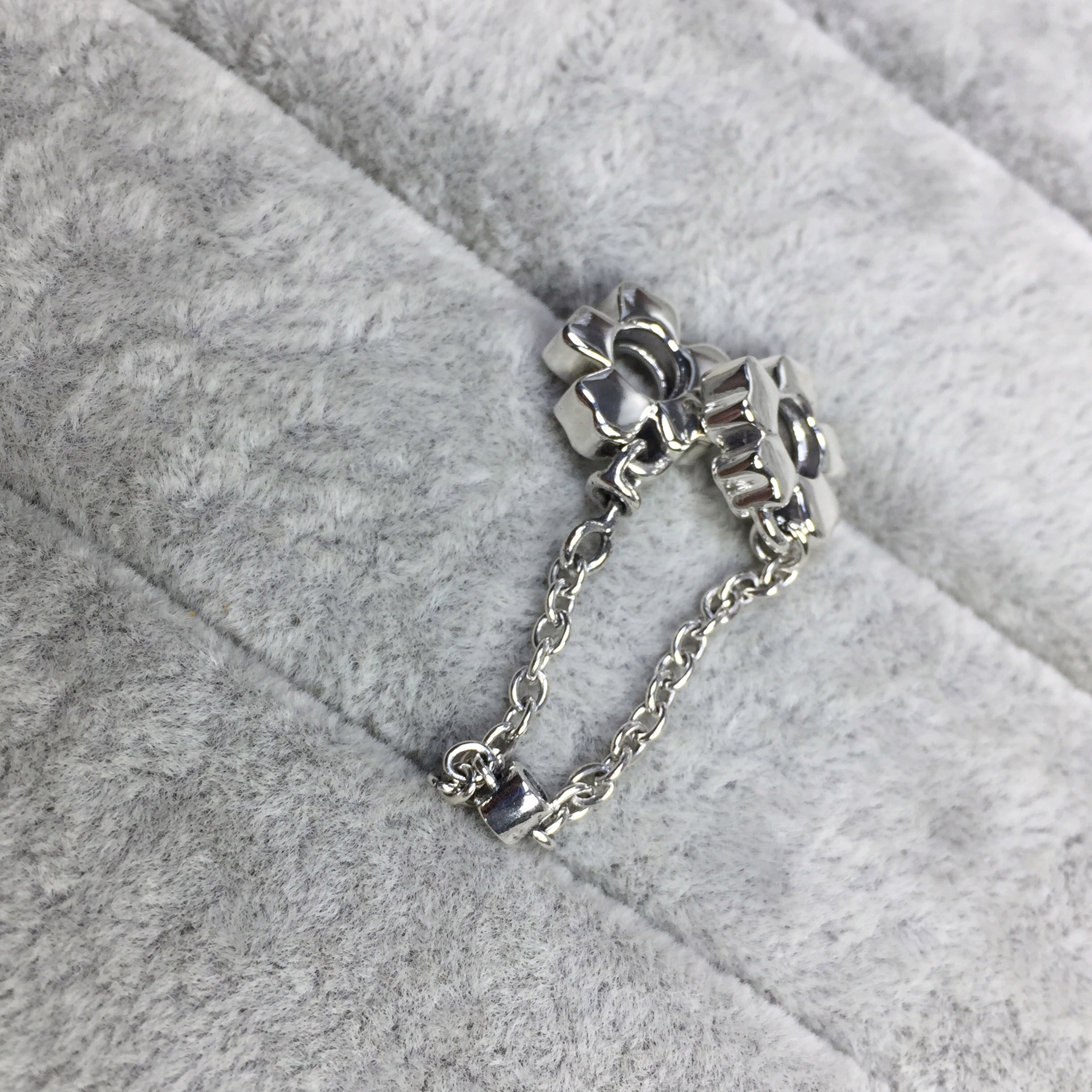 100% 925 Sterling Silver Classic Moon and Stars Ladies Charm Bracelet DIY Accessories Safety Chain: 5022