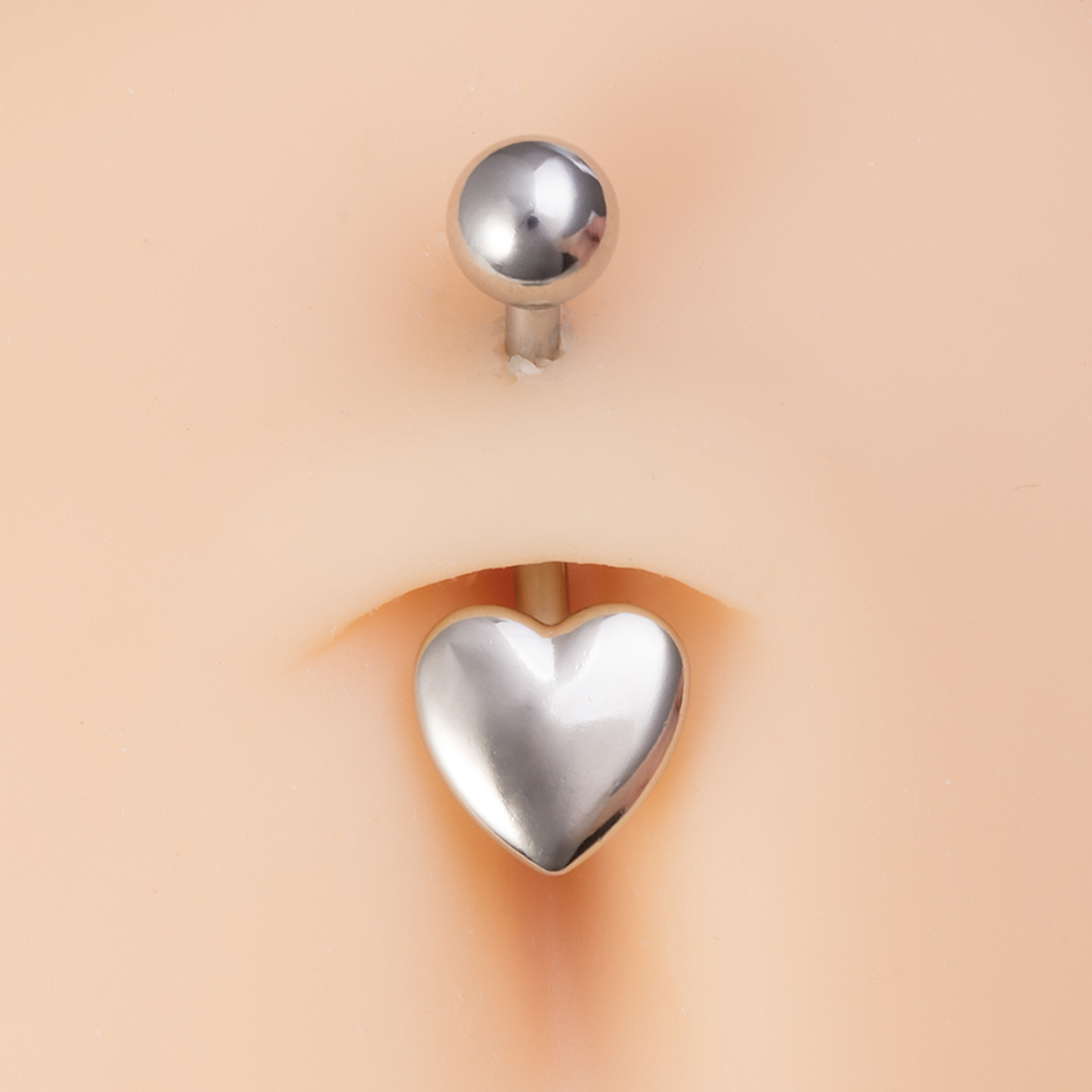 , barra para Piercing en forma de corazón de amor para mujer, anillo para Ombligo de acero quirúrgico Sexy, pendientes para Piercing Nombril, joyería