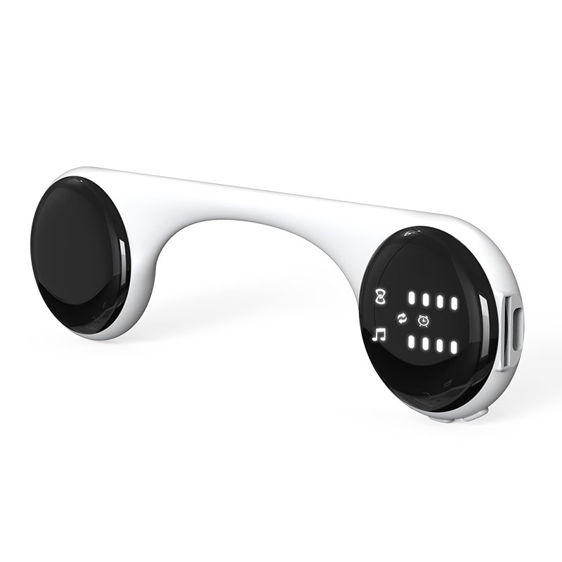 Bone Conduction Portable Bluetooth Sleeping Speaker Built-In 10 Natural Sounds White Noise TF Card Music Box Under The Pillow: Beige