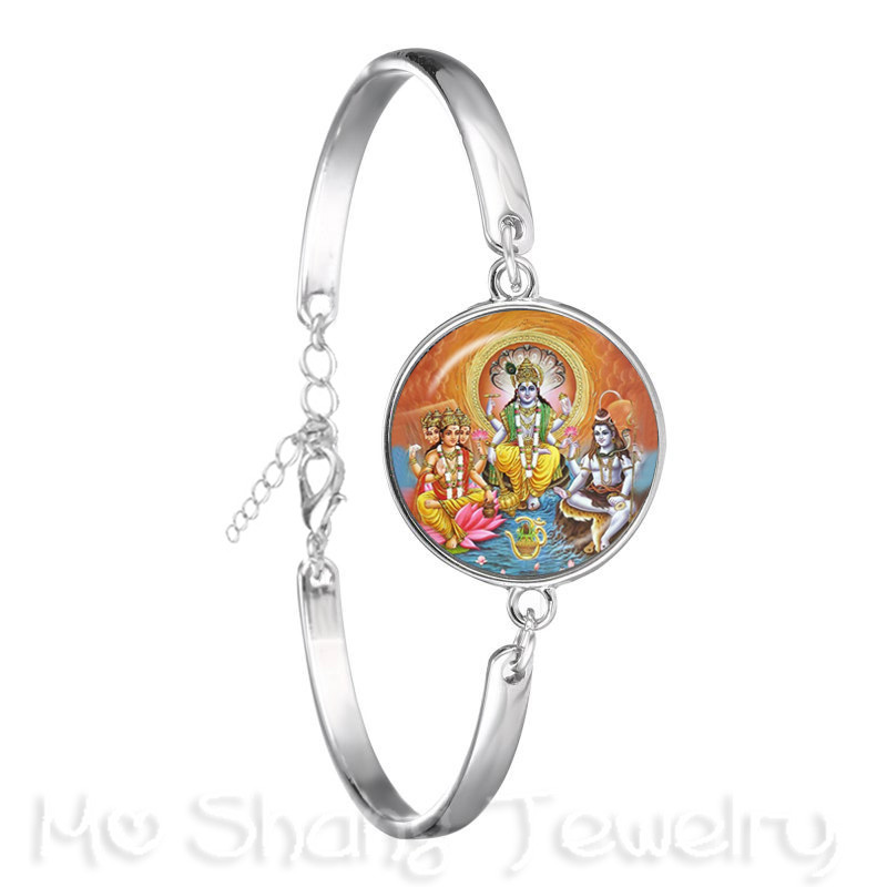 Pulsera de la estatua de Ganesha, brazalete de cadena de budismo indio, Ganesha, Vinayaka, Dios, Vintage,: COLOR ORO ROSADO