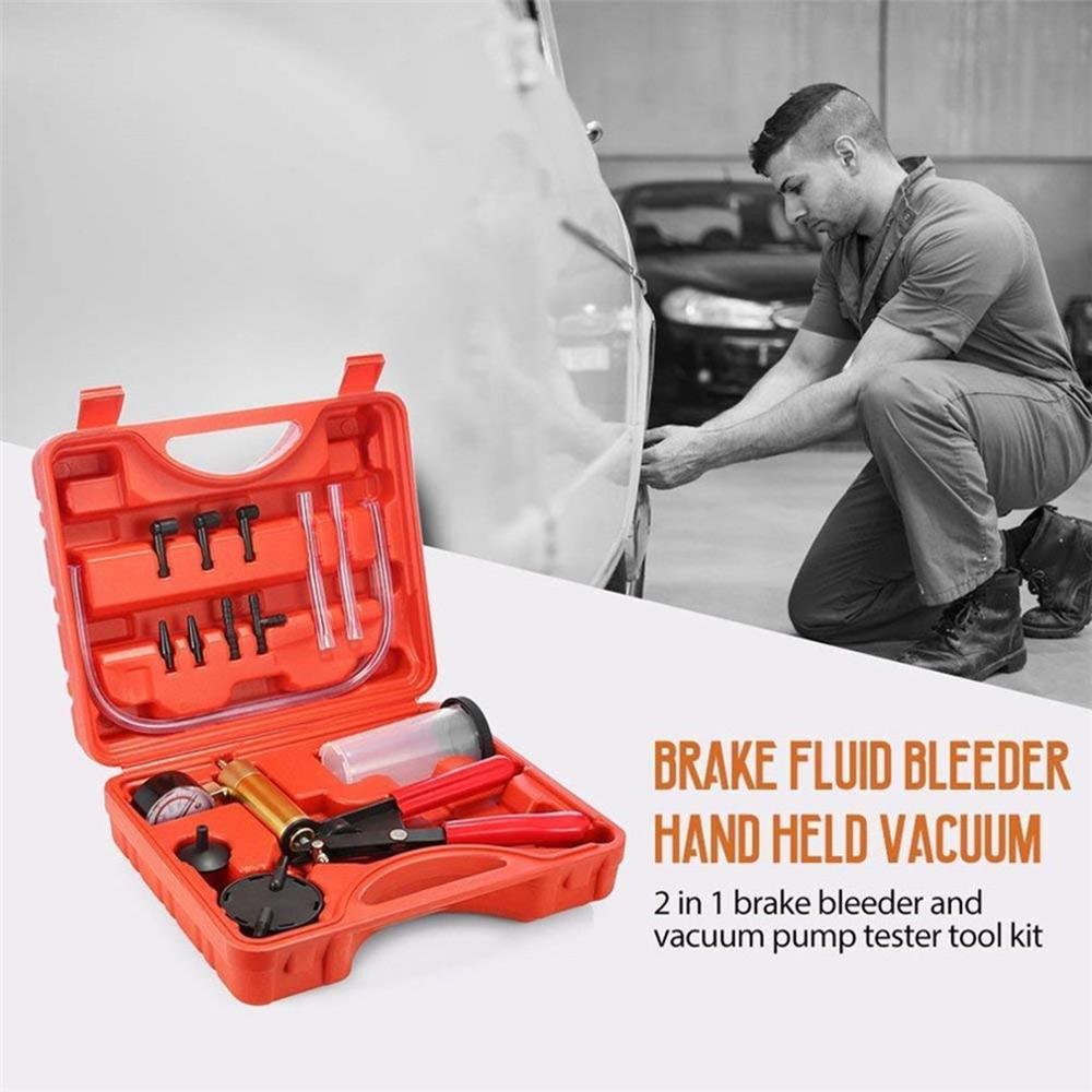 Automobile Brake Fluid Replacement Tool Pumping Dual Purpose Vacuum Pump Garage Repair Tool Kit Handheld Diy Vacuum Pump