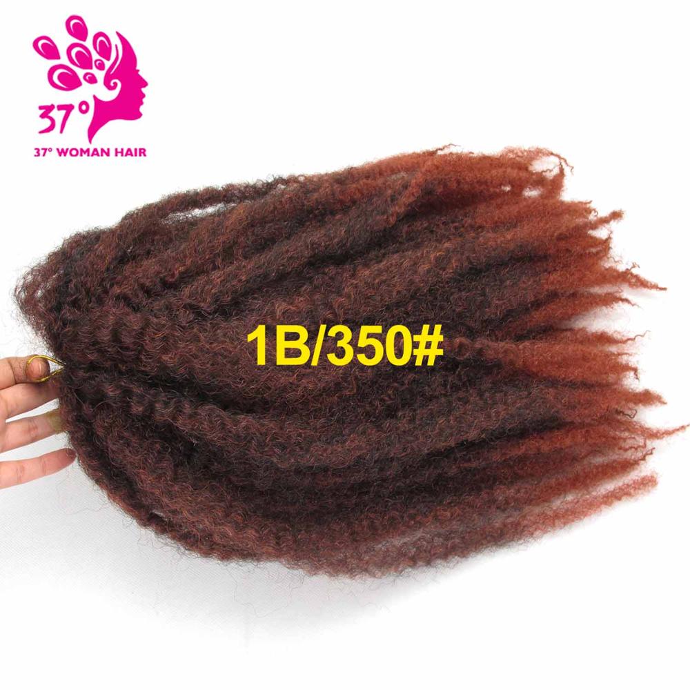Dream ice's ombre jumbo marley hæklet fletning hår syntetisk krøllet marley hair extensions til fletning af hår: T1b/350