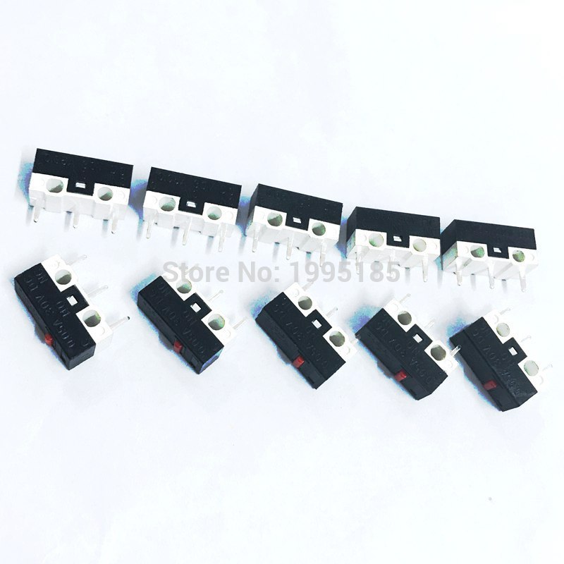 10PCS Button Switch 3Pin Mouse Switch Microswitch For RAZER Logitech Mouse Small Power 0.05A 30V DC Touch Micro Switch G600