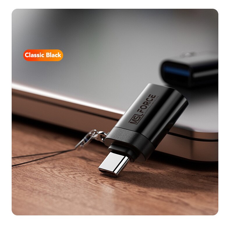 Usb C Otg Adapter Thunderbolt 3 Otg USB3.0 Vrouwelijke Adapter Met Sleutelhanger Voor Macbook Pro Air Samsung S10 S9 Usb otg