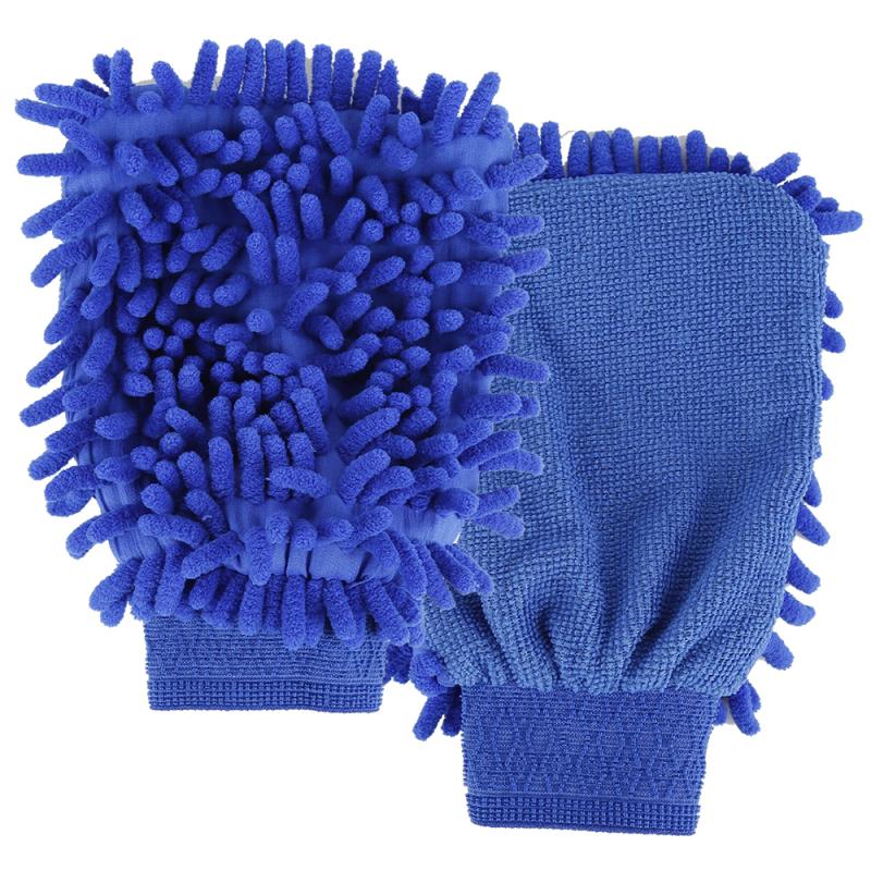 Car Styling Wool Soft Car Washing Gloves Cleaning Brush Motorcycle Washer Care: Black