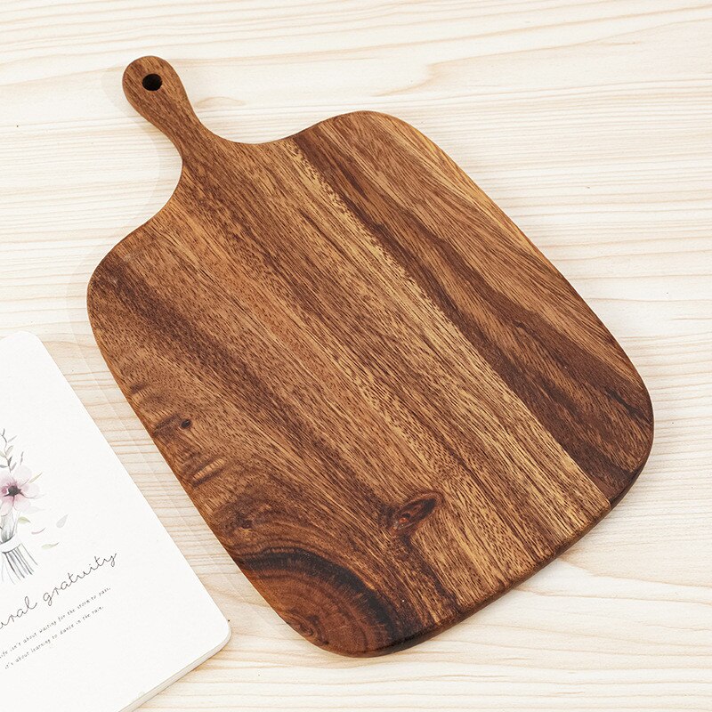 Acacia Snijplank Portable Mini Ronde Vierkante Houten Glad Duurzaam Opknoping Keuken Picknick Pizza Fruit Brood Hakblok