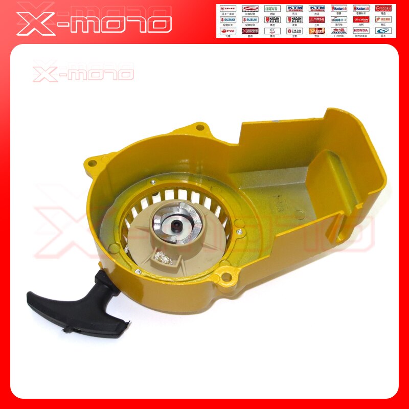 yellow Aluminum Pull Starter Start 49cc Mini Pocket Bikes ATVs Quad 49cc Mower Engines