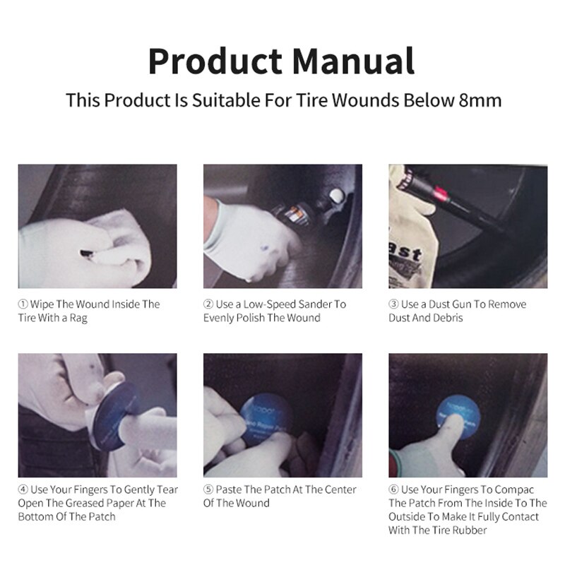 Quick Self Adhesive Repair Cold Patch With Glue Film Drying Rubber Automobile Inner Tube Vacuum Tire Patch Tool Free Tire Patch