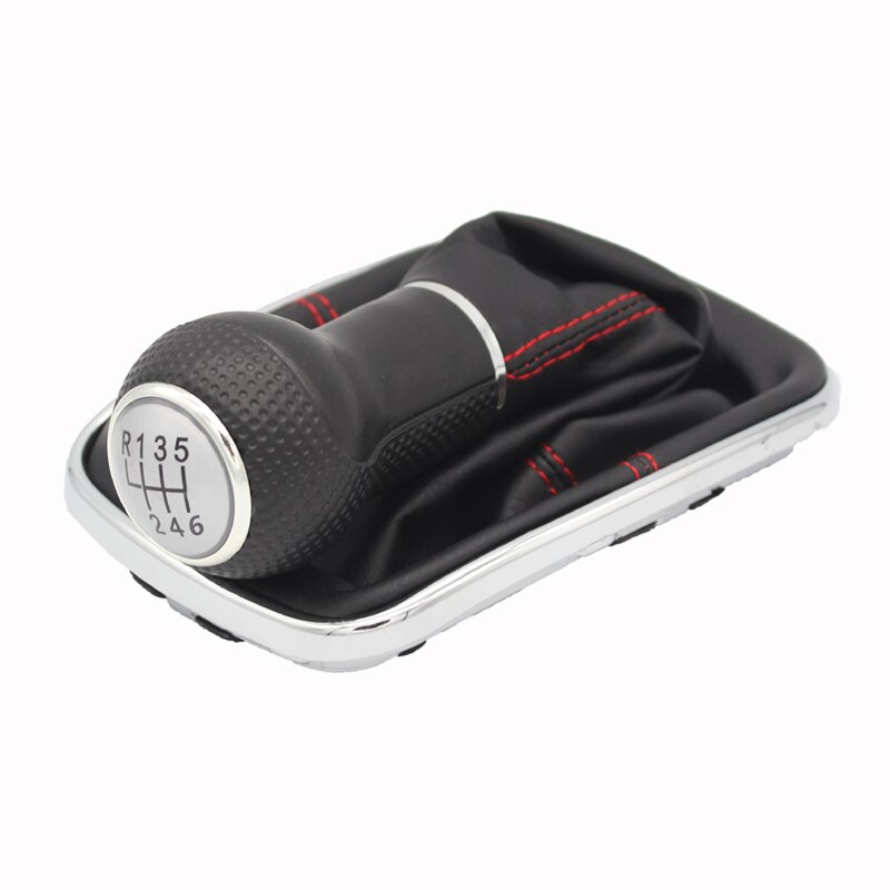 Pomo de cambio de marchas de coche, accesorios de 12mm para Volkswagen VW Golf 4 MK4 Bora Jetta GTI R32 2000 2001 2002 2003 2004: 6 speed D
