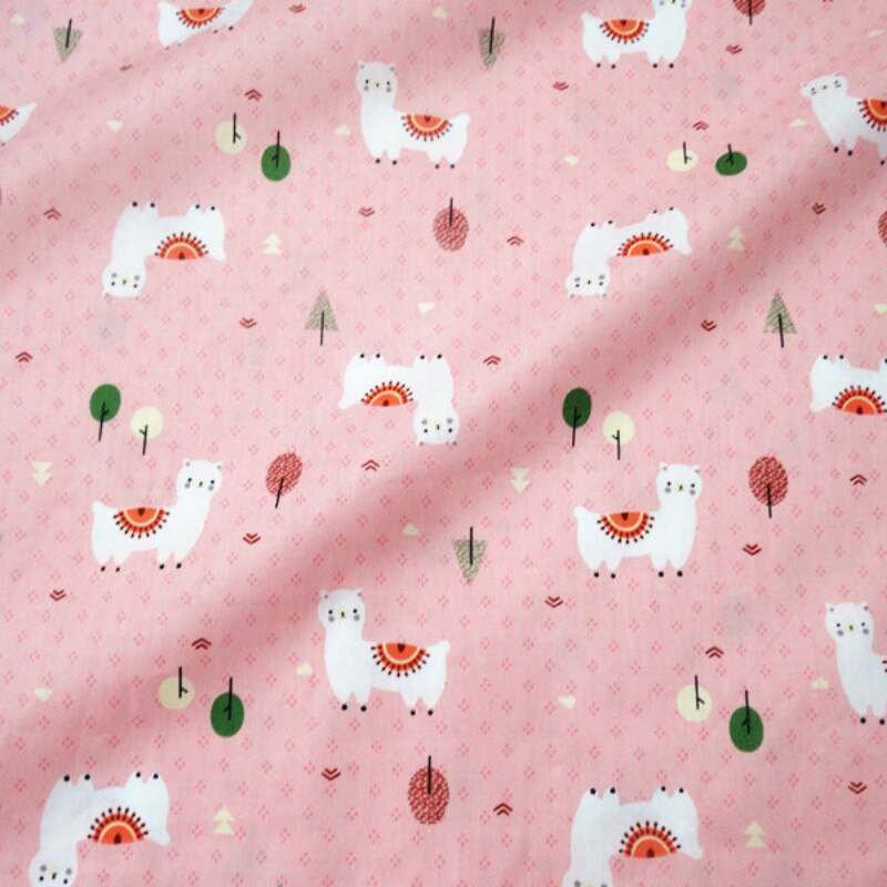 cotton Children's Fabric By Meter Household Furnishing Apparel Quilting Material Printed Sheep Home Decorations