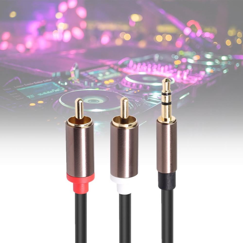 3.5Mm Naar 2rca Male Stereo Audio Cable Rca Hifi Audio Kabel Aux Rca Jack 3.5 Y Splitter Voor rca Kabel