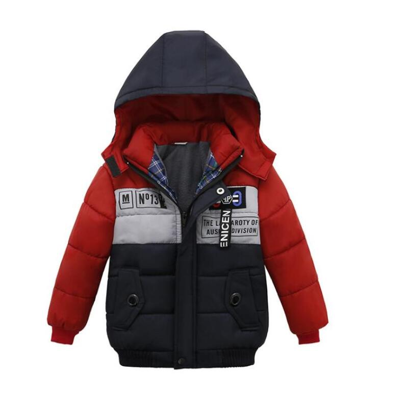 Doudoune chaude en coton pour enfant, Parka à capuche, vêtement d'extérieur Long et épais, à la , collection hiver