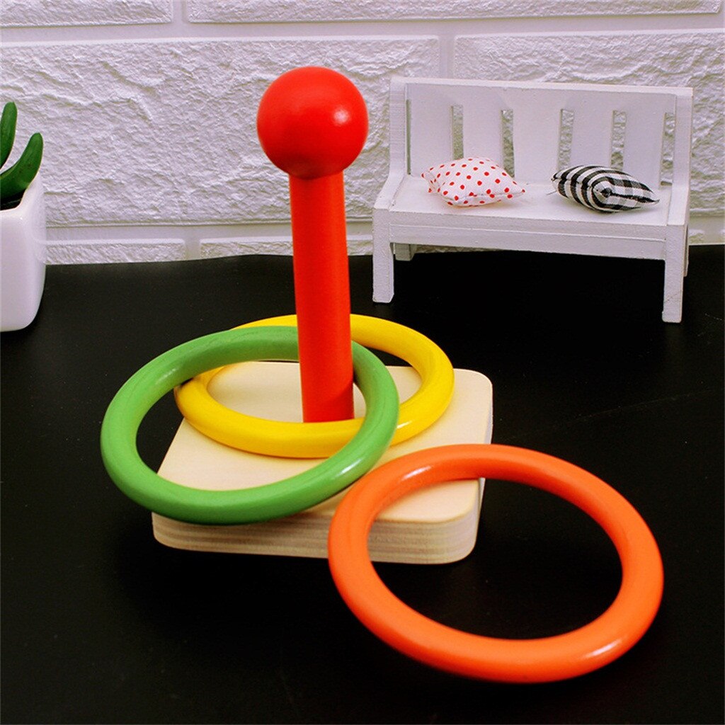 Funny Kids Outdoor Sport Speelgoed Ring Toss Spel voor Volwassenen en Families Gooien Hout en Touw Thuis Educatief Speelgoed # SH