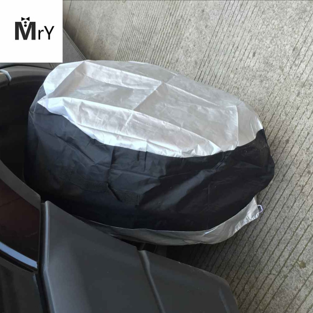 Les sacs de stockage de couverture de pneu de secours de voiture de housse de couverture de pneu portent le pneu de Polyester fourre-tout pour des couvertures de Protection de roue de voiture