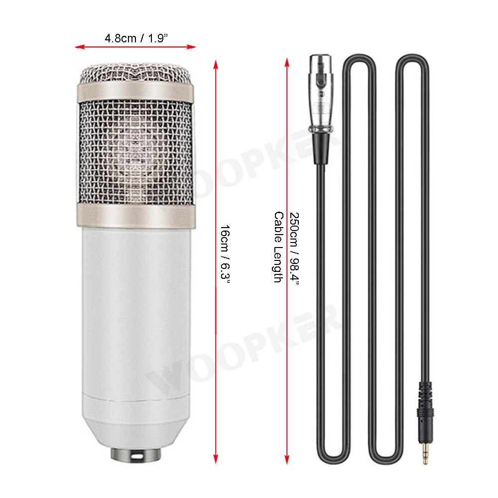 Condenser Microphone BM 800 Set for PC Computer with Tripod and Shock Mount Microfone BM800 Kit Studio Mic
