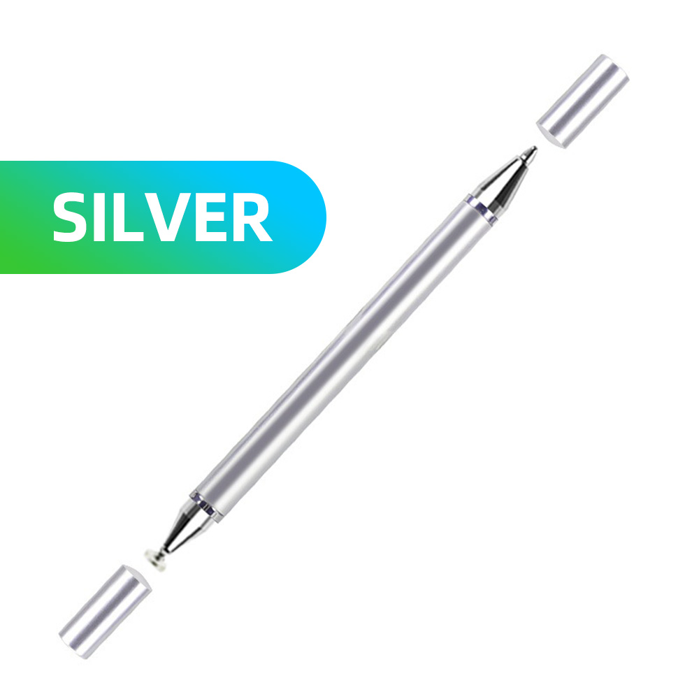 ANKNDO Stylus Pen For Smartphones 2 in 1 Touch Pen for iPad Xiaomi Tablet Screen Pen for Mobile Android Pencil Accessories: silver
