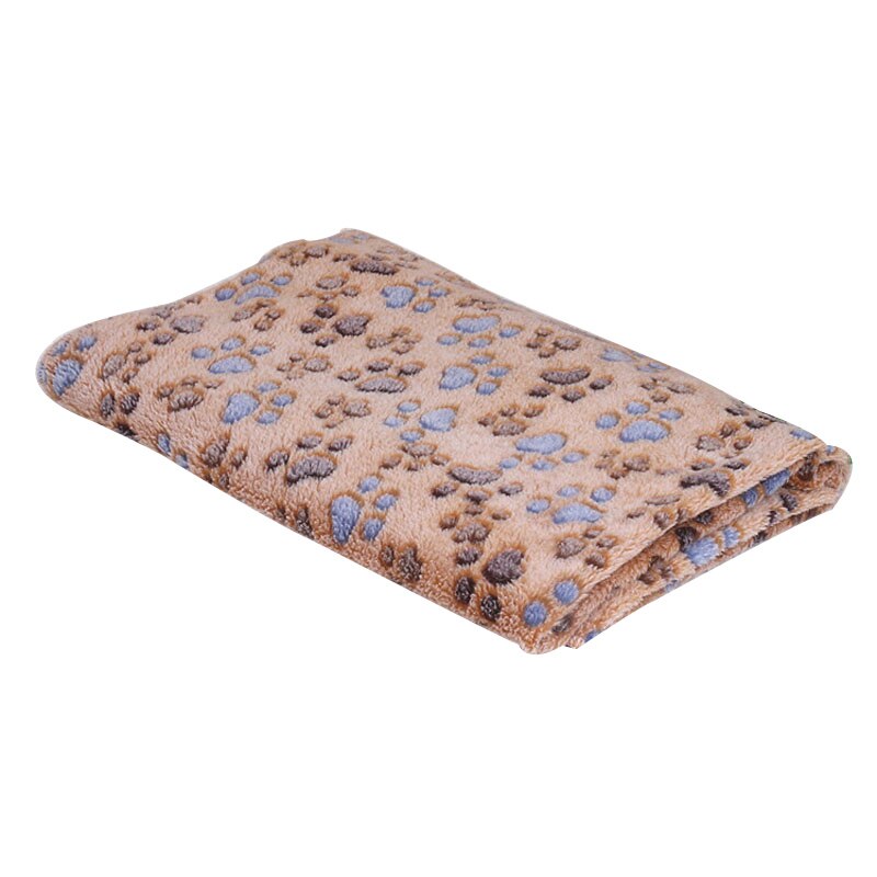 Pawstrip Hundetæppe Lille Hund - 60x40cm / 80x60cm - Blød Coral Fleece - Håndvask: Brun / 80 x 60cm