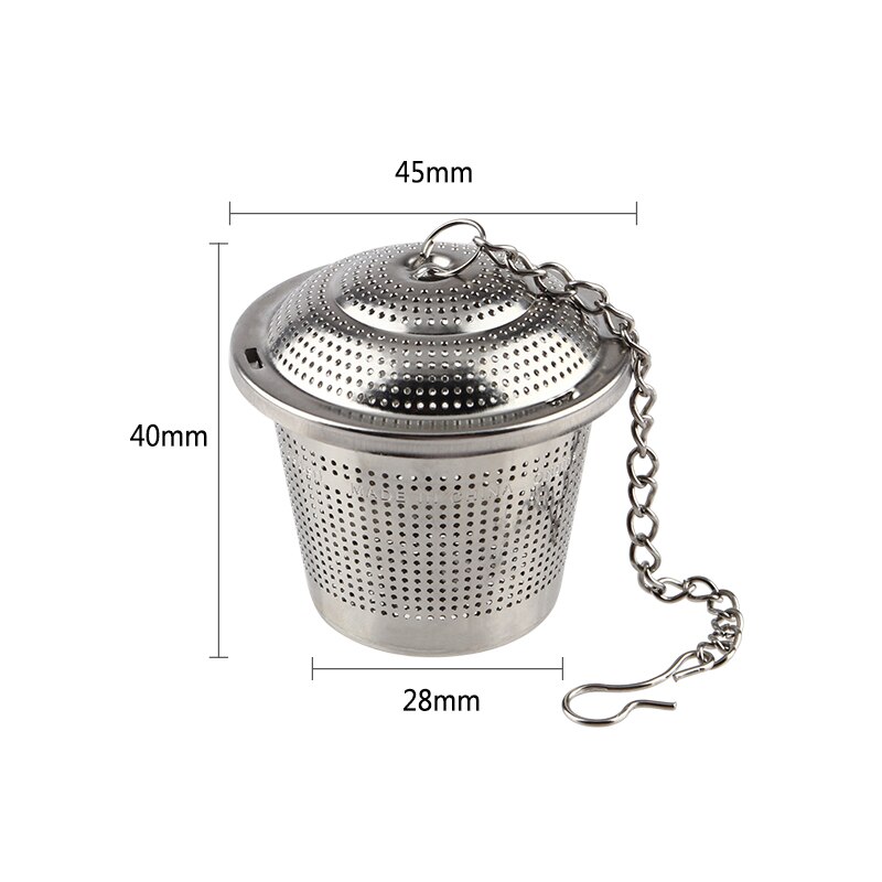 Colador de té de acero inoxidable reutilizable Hop, bolsa de té para taza y utensilios de cocina bolsa de condimentos ecológica 4 tamaños: 40x45x28mm