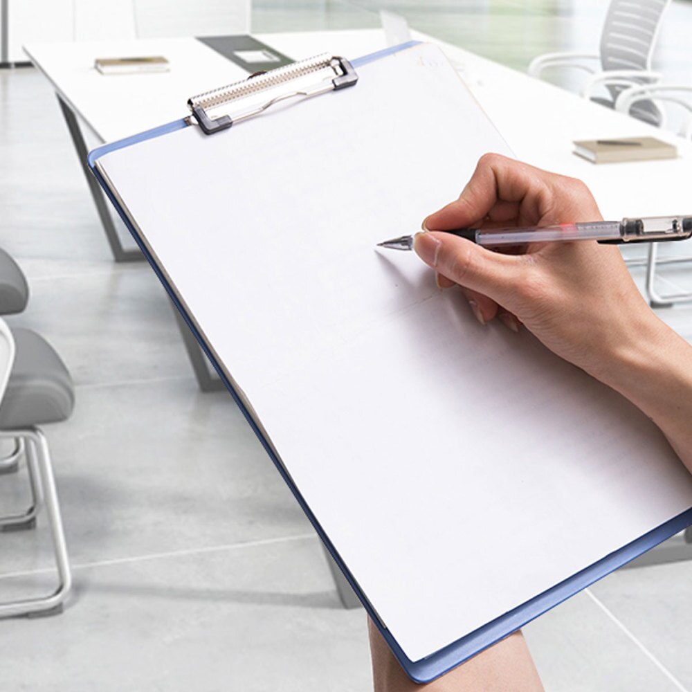 3pcs Writing Clip Board Hanging Menu Order Writing Board Holder for Writing Use A4 (Blue)