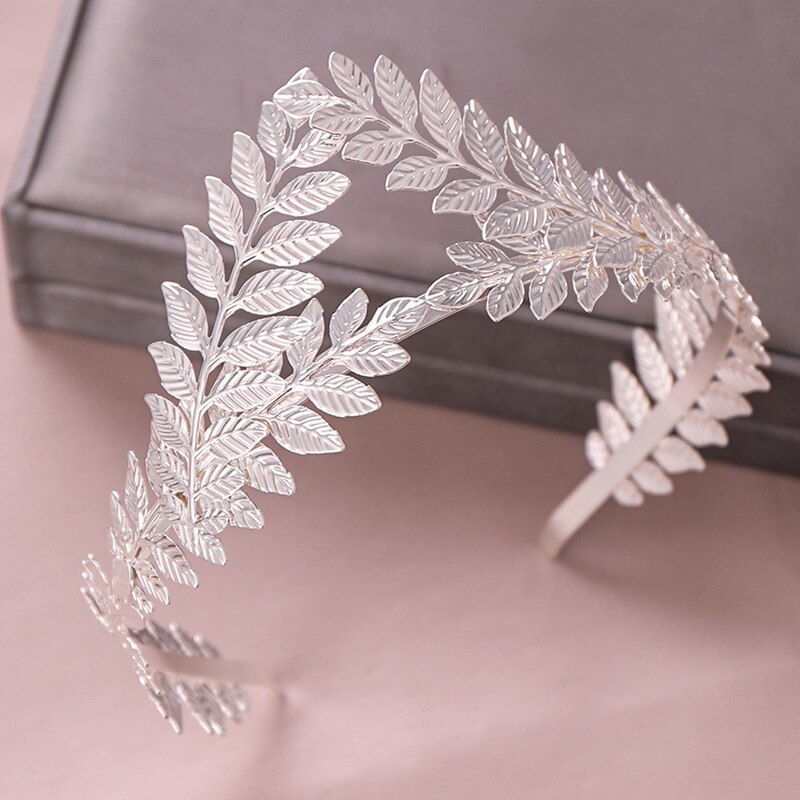 Wedding Party Crown Bridal Tiara Leaf Haarband Zilver Goud Vintage Bruid Haar Hoepel Haaraccessoires Vrouwen Sieraden Hoofdband