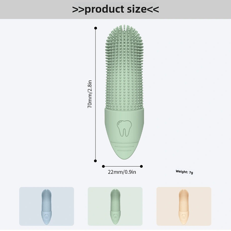 Escova de dentes para cães, 360 ° Escova de dentes de dedo de limpeza para cães, escova de dentes de dedo de cachorro de silicone de qualidade alimentar para cães e gatos cuidados dentários