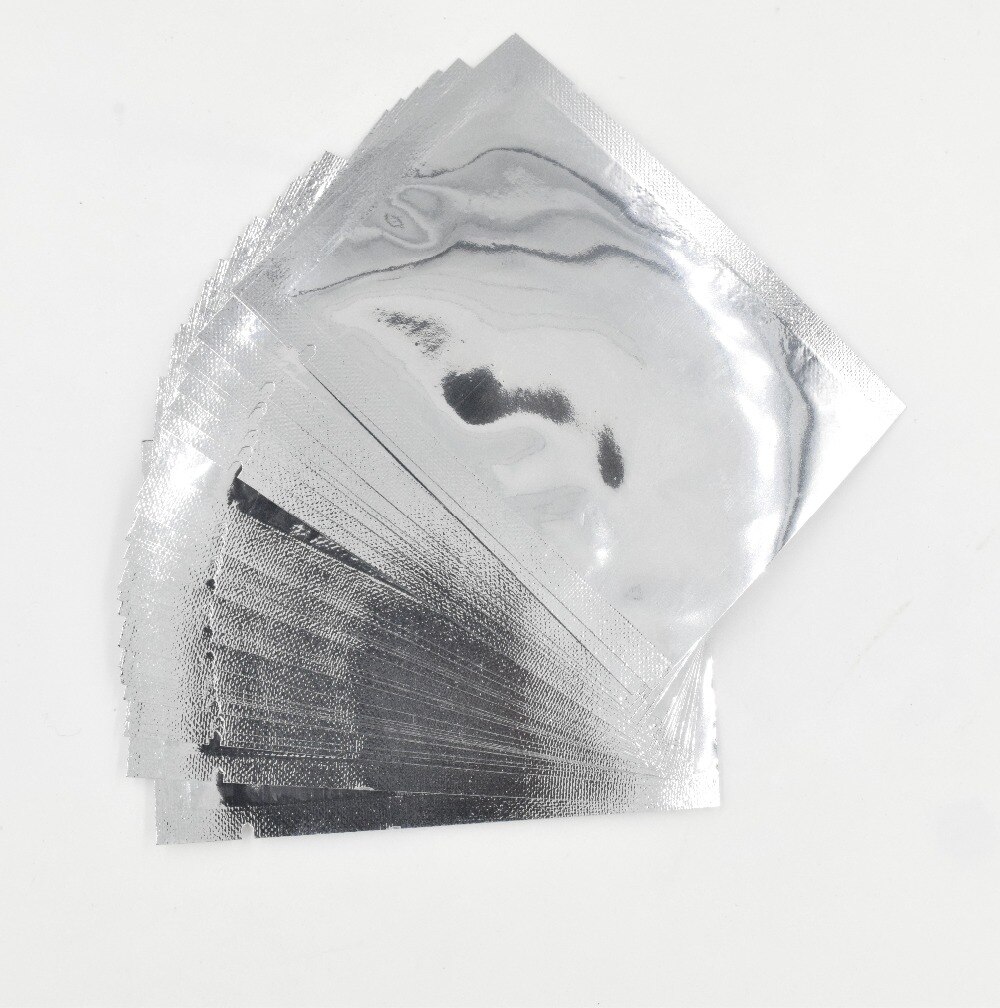 3 størrelser 100 stk/lot sølv aluminiumsfolie pose pose mylar pose vakuumposer for matoppbevaring flate aluminiumsposer