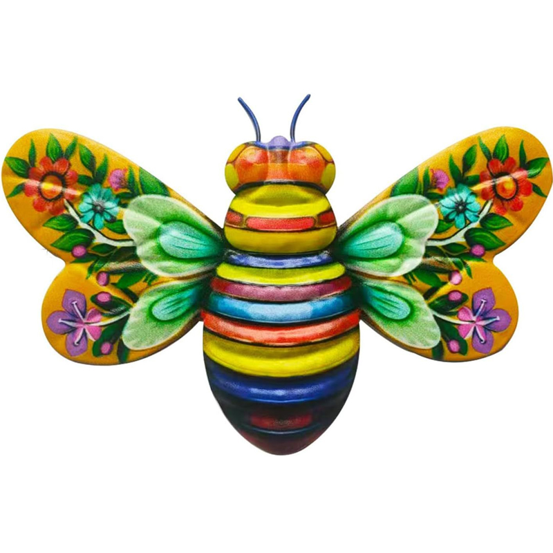 Nieuw Huis Muur Decor Metalen Bijen Muur Decor, Bijen Tuin Bloem Kunst Decoraties, Outdoor Bijen Opknoping Patio Decor: YELLOW