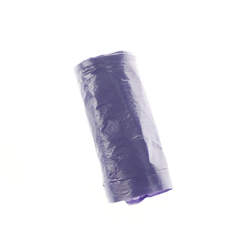1 ruller plastikposer skraldeposer enkelt farve tyk praktisk miljørengøring affaldspose 50*60cm: Lilla