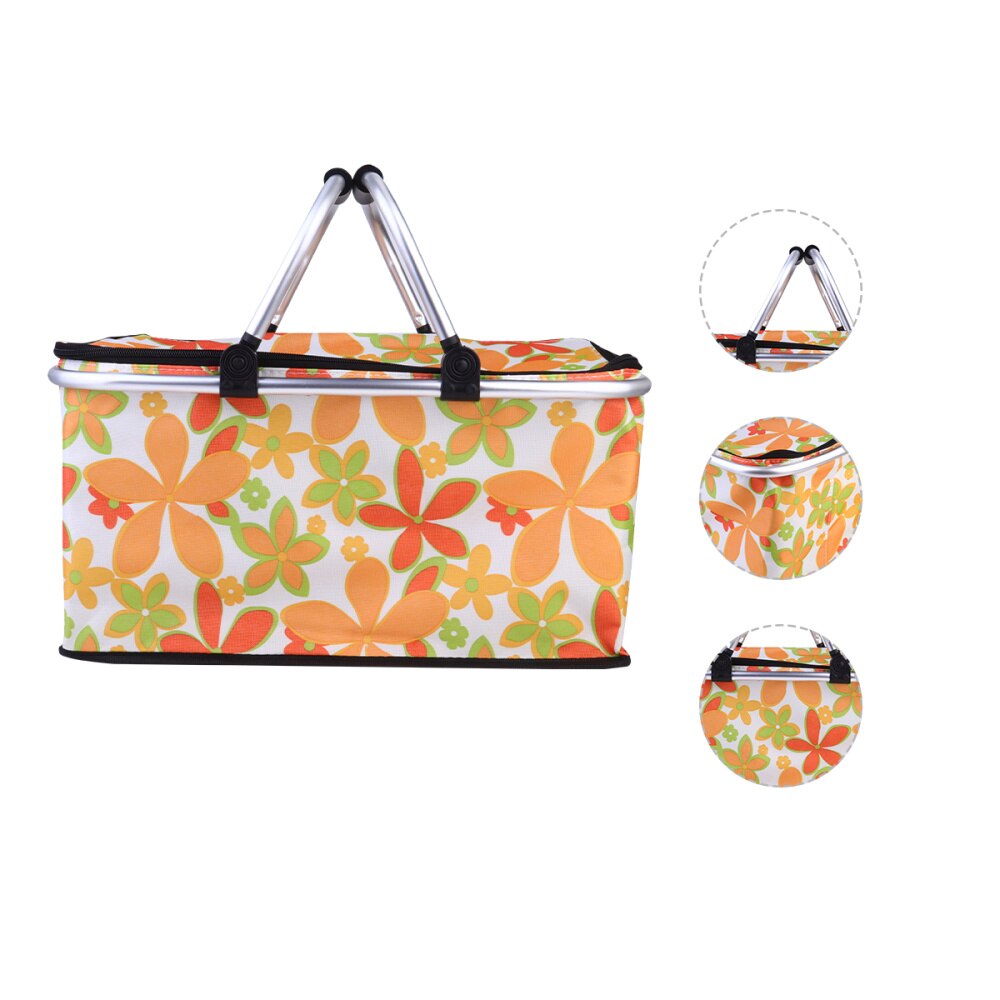 1pc Picnic Basket Large Size Durable Practical Insulated Picnic Bag Lunch Bag Picnic Lunch Bag for Camping Outdoor Picnic