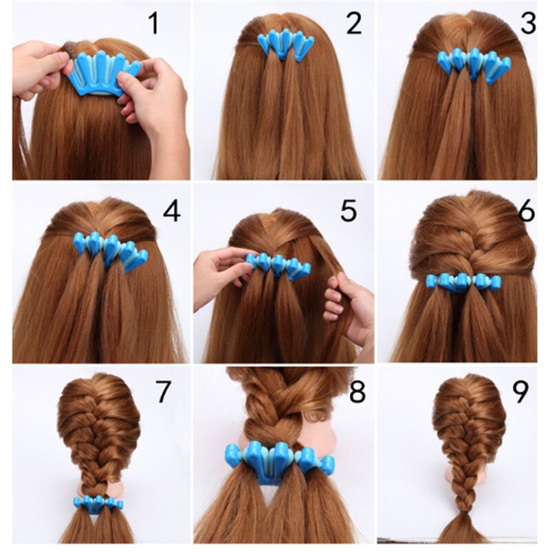 Hår flette flette stylist svamp flette hår vri styling flette verktøy svamp hår flette vri styling flette verktøy holder klips